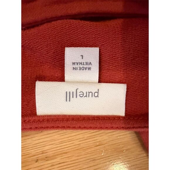 J Jill Elegant Rust Midi Dress size large cotton modal spandex mix - Picture 10 of 11